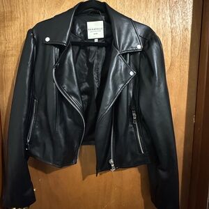 Faux Leather Moto Jacket